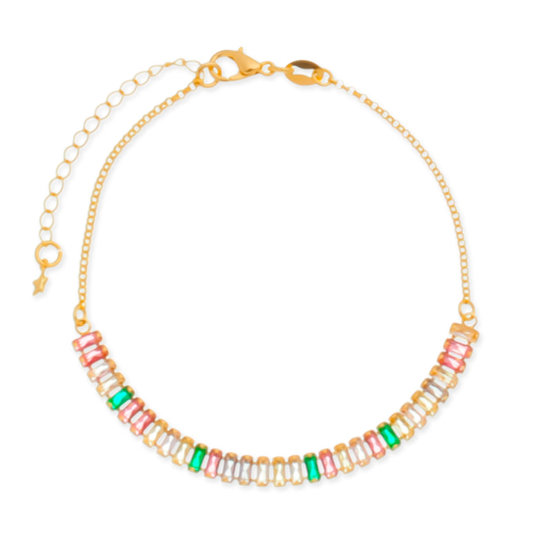 Pulseira Dourada Coloridas